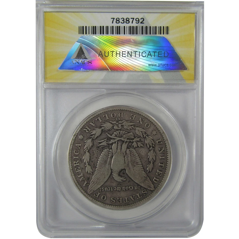 1890 CC Morgan Dollar F 12 ANACS Silver $1 Coin Collectible SKU:I23656 - Image 2 of 4