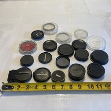 Lens, lens Cover  Filter Lot Of 19 Mixed Brands Including Canon Olympus  Nikon