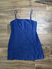 Gap Y2K Denim Look Cami Dress Retro Size LG