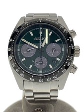 SEIKO Quartz Watch Analog Stainless GRN SLV V192 0AF0