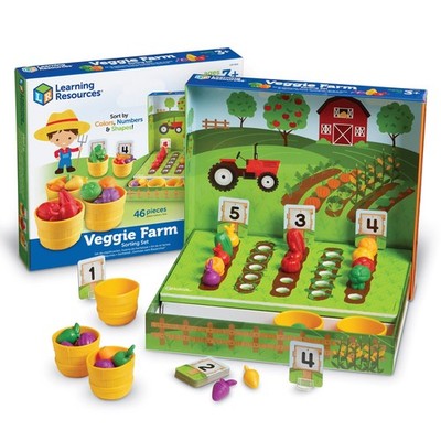 Learning Resources Veggie Farm Sorting Set - 46 Pieces Ages 3 Toddler Learning