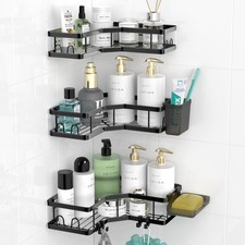 Corner Shower Caddy Bathroom Organizer: Stainless Steel Adhesive Shower Rack ...