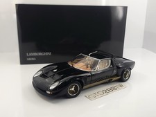 Kyosho 1:18 scale Lamborghini Miura SVR - Black/Gold *OPEN DieCast* 08319BKG