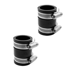 Fernco 1056-100 1-in. Flexible PVC Pipe Coupling for Plastic 1 Inch, Black