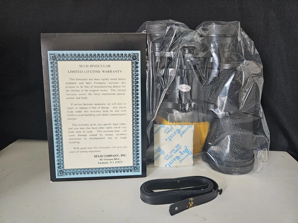Vtg SELSI Binoculars (10x50 ZWCF) Rare 'CBS RECORDS' Marked BRAND NEW in BOX! - Image 4 of 4