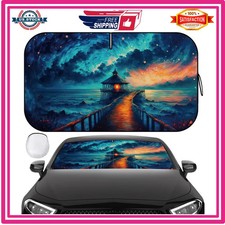 Windshield Sun Shade, Reflective Car Sunshade Blocks Heat, 57 x 31.5 in