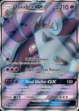 TOXAPEX GX (FULL ART) 136/145 HOLO ULTRA RARE GUARDIANS RISING POKEMON NM