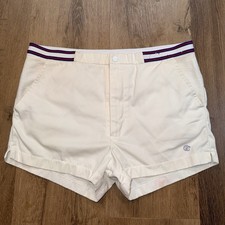 Vtg 70s 80s Tennis Shorts Mens 34 Golden Team Wimbledon Terry Cloth Bjorn Borg