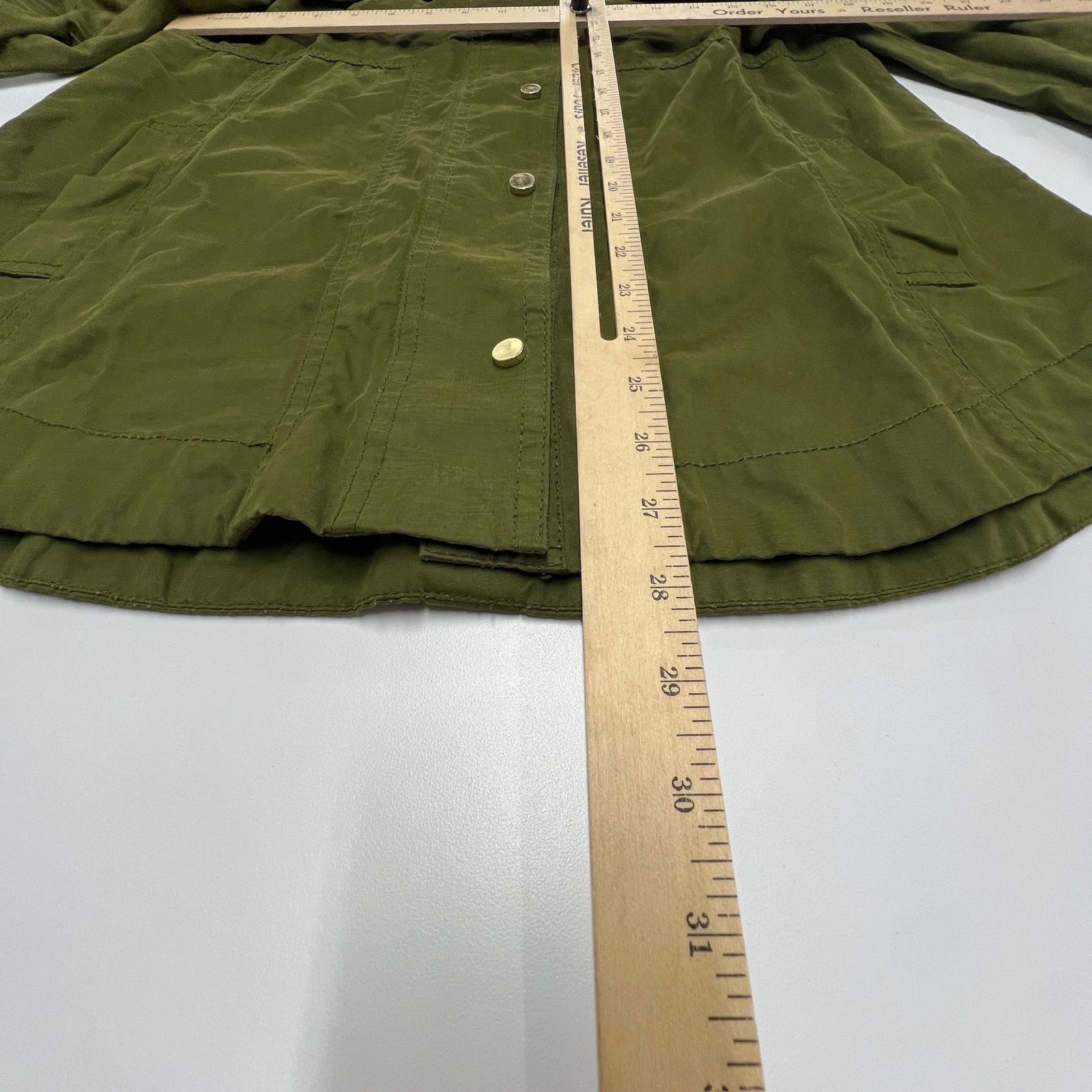 Zara Basic Jacket Womens Small Utility Military C… - image 6