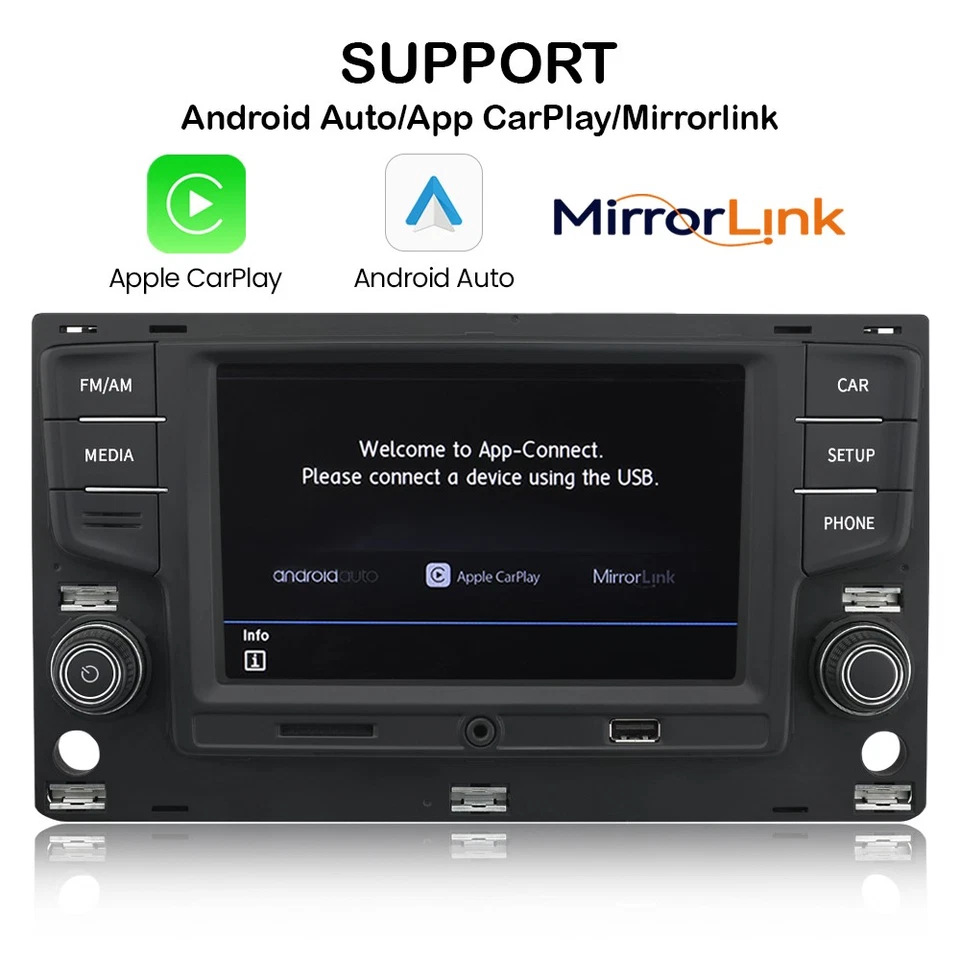 NONAME 5GD035280B Carplay Android Auto Car Radio Stereo For MQB VW Golf MK7 2013 - Image 3 of 4