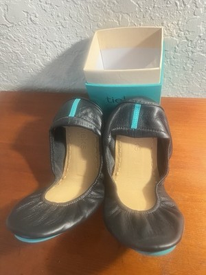 Tieks by Gavrieli Black Leather Ballet Flats Women 8