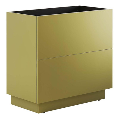 Modway Quantum 36'' Modern Wood Bathroom Vanity Cabinet in Gold