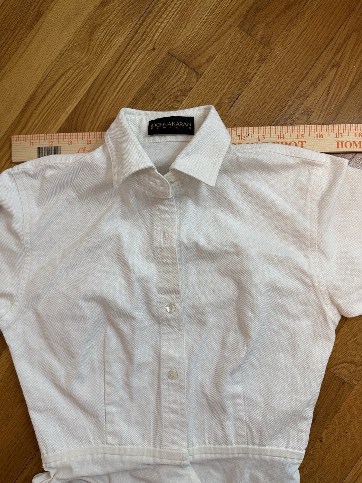 Donna Karan White Button-Down Collared Bodysuit U… - image 11