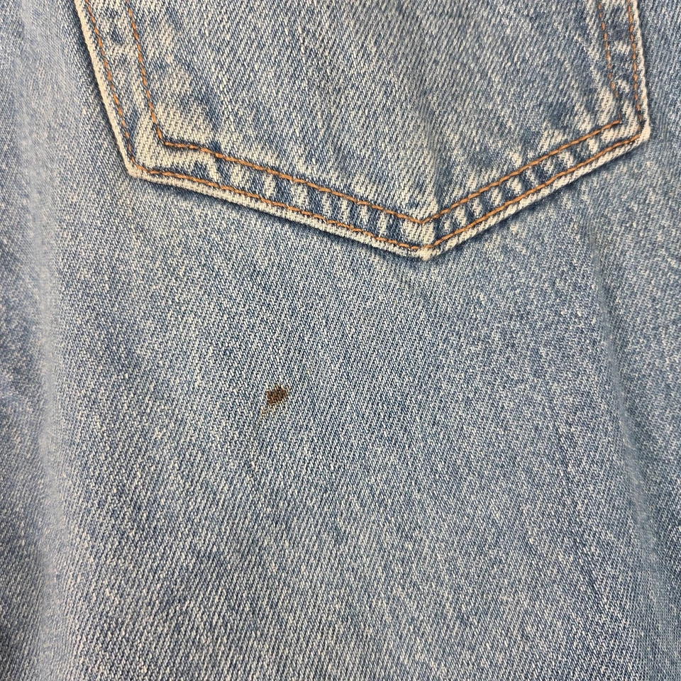 Vintage Levis 501 Jeans Mens 30x28 0000 Raw Denim Made in USA 90s Tag 35x32 - Image 3 of 4
