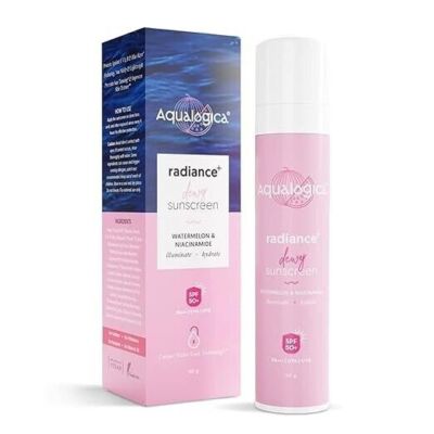 Aqualogica Radiance+ Dewy Sunscreen SPF 50+ PA++ 50g | Combination skin.