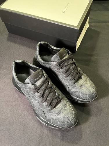 GUCCI SUPREME RHYTON MONOGRAM SNEAKERS THICK SOLE SHOES GG 6 US 6.5 AUTHENTIC - Picture 8 of 24