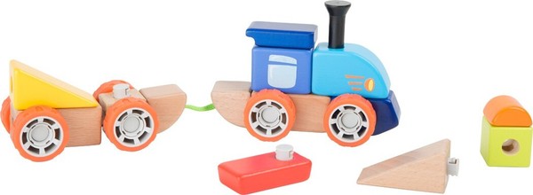 Bausatz Holzeisenbahn 22Teile Holz Spielzeug Zug FüR Kinder Eisenbahn-image