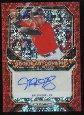 Jahmai Jones 2021 Panini Prizm Auto #d /49 RC Red Donut Circles Orioles