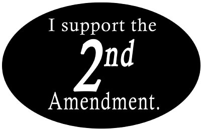 Aufkleber / Autoaufkleber I Support 2nd Amendment Oval - US5180D