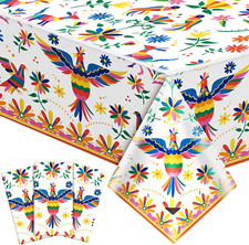 3 Pcs Cinco De Mayo Plastic Tablecloth 54 X 108 Inch Mexican Fiesta Otomi