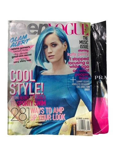 Teen Vogue Magazine Katy Perry Music Issue Neon Floral Fashion Haircare 2012!!!