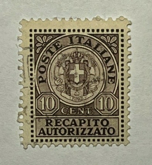 Italy Authorized Delivery 10c Stamp Recapito Autorizzato 1930s