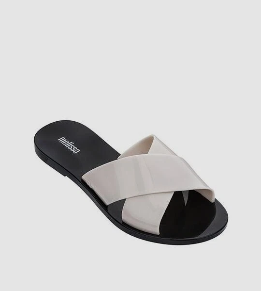 130 Melissa Women s Black Essential Criss Cross Slide Sandals