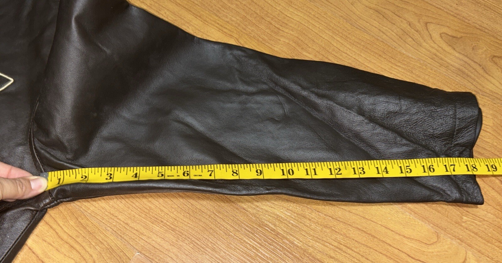 Mac Tools Brown Leather Jacket Medium Patch Rare … - image 14