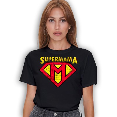 Funny Super Mom T-Shirt - SuperMama Mother's Day Gift Idea - Novelty Graphic Tee