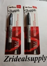 Sharpie Twin Tip Fine Point and Ultra Fine Point Permanent Markers Black 2PACKS