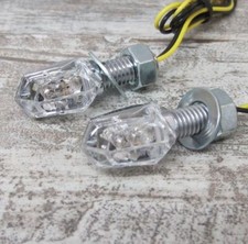 FRECCE MOTO A LED CROMATE OMOLOGATE UNIVERSALI HARLEY CUSTOM NAKED CAFE TINY HD 