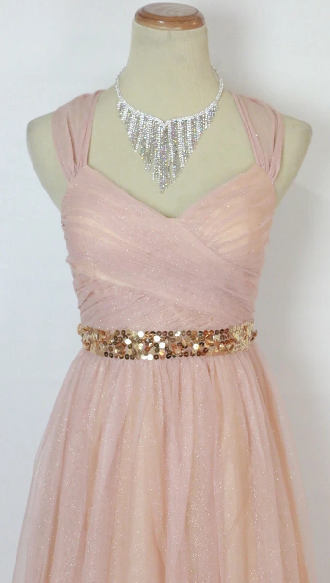 NEW Hailey Logan Long 160 Blush Prom Formal Cruise Dress Size 7
