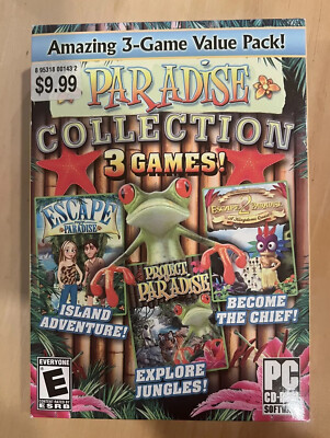 Paradise Collection 3 Game Value Pack 2010 PC CD-ROM Game NEW