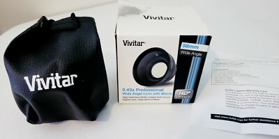 Vivitar 0.43X Professional Wide Angle Lens w/ Macro 58mm HD4 Optics in Open Box