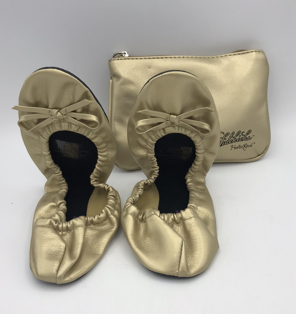 PANTOFOLA D’ORO Sidekicks Ballerina Pieghevoli Donna e Pochette da Viaggio 8 5 9 5 EUC