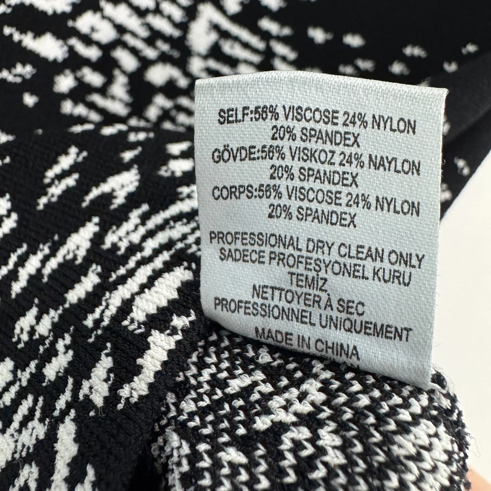 Falda lápiz elástica tejida con estampado blanco y negro talla XS Opening Ceremony para mujer Foto 4 de 4