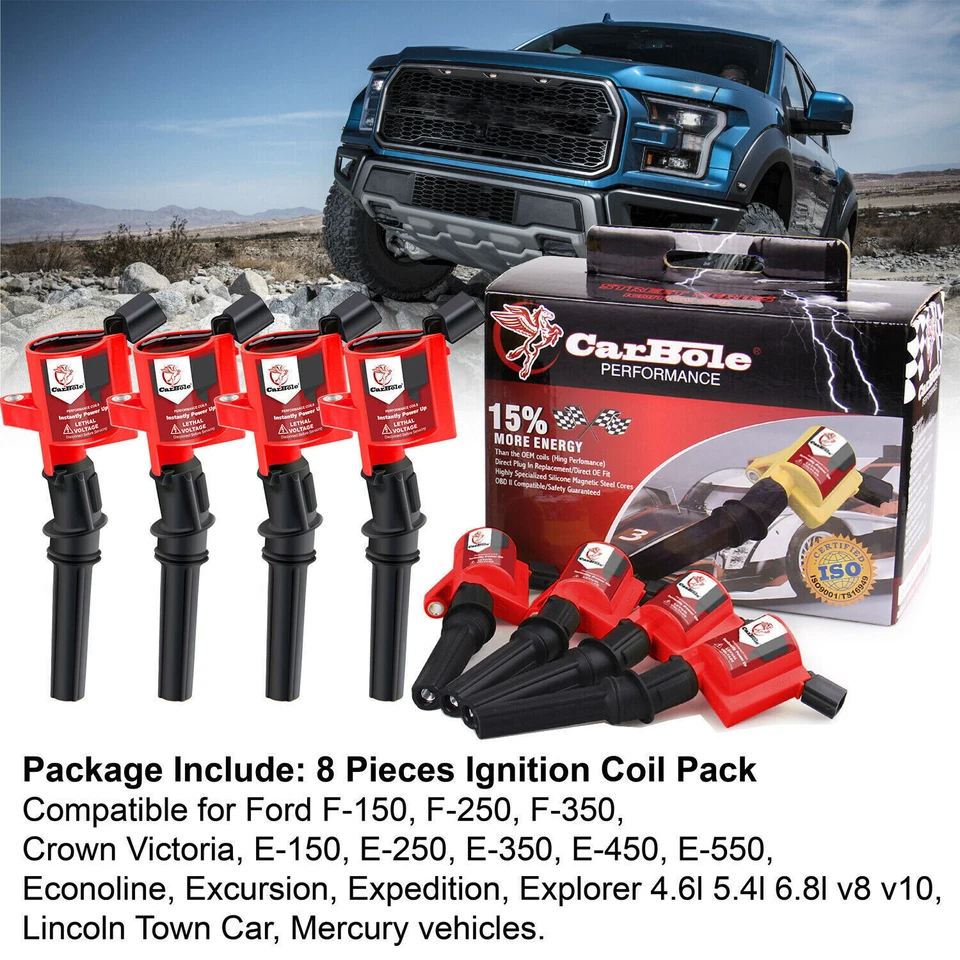 Paquete de 8 bobinas de encendido para Ford Crown Victoria DG508 4,6 L V8 1998-2011 DG481 DG491 Foto 2 de 4