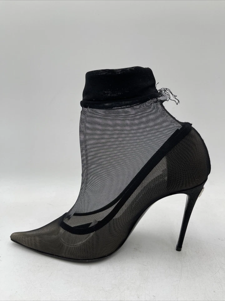 Dolce & Gabbana Mujer’s Botas al Tobillo Elásticas Tul Negras Talla 36.5 Foto 4 de 4