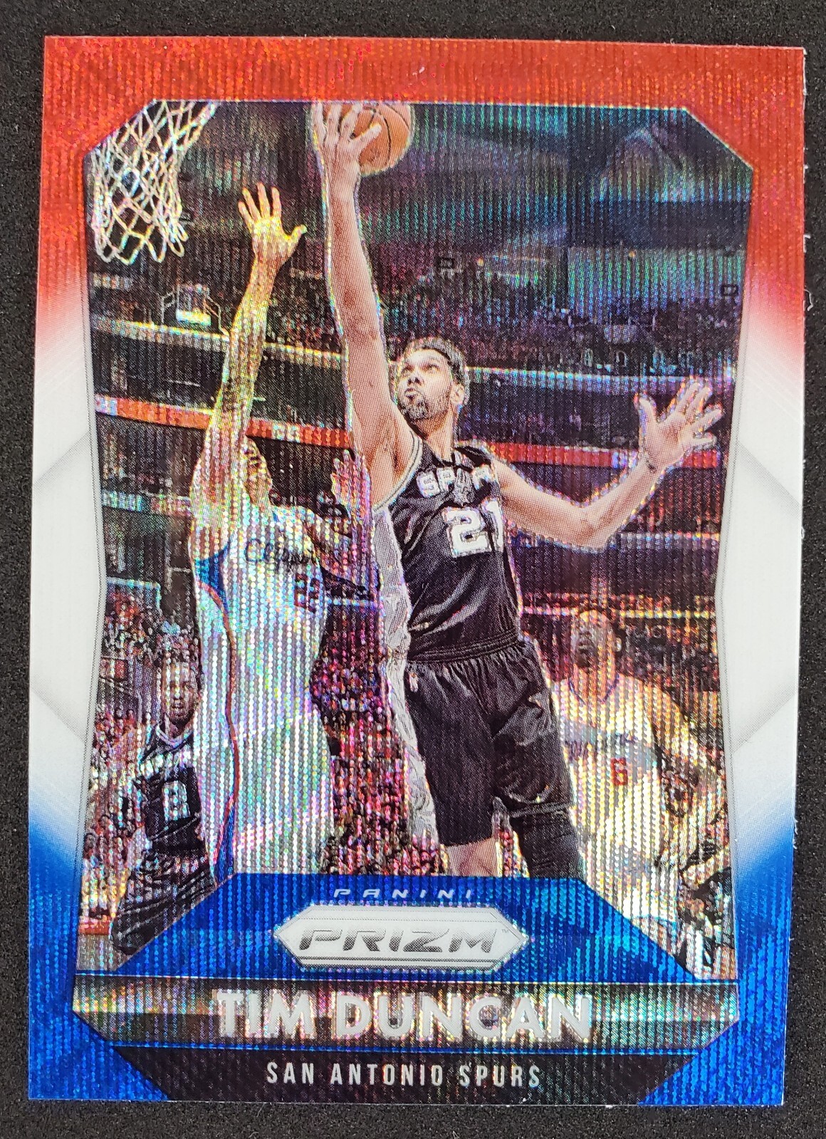 2015-16 TIM DUNCAN Panini Prizm Red White & Blue Refractor #51 HOF