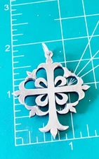 Beautiful Retired James Avery Large Pendant! Sterling Silver 8+ Grams ~ Neat!