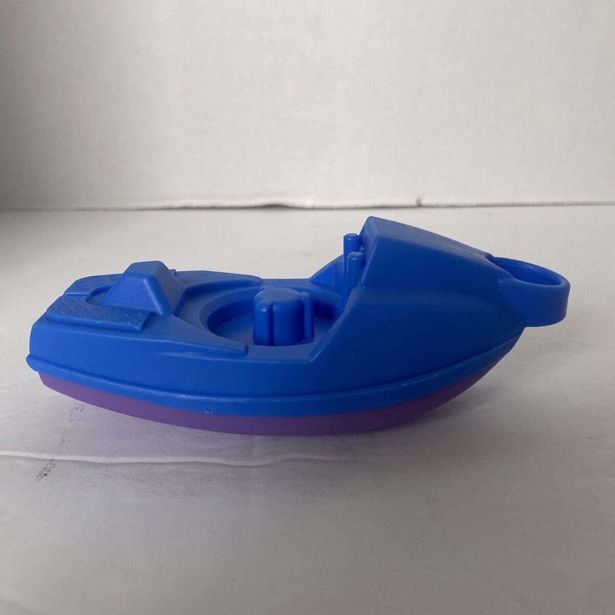 Fisher Price Little People BLUE & PURPLE FISHING BOAT for BOATING