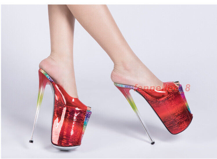 Men's Women Plus Size Super-High Heel 22cm Platform Shoes Sandals