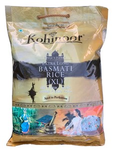 KOHINOOR GOLD Indian BASMATI RICE Extra Long XL Grains 5kg ...
