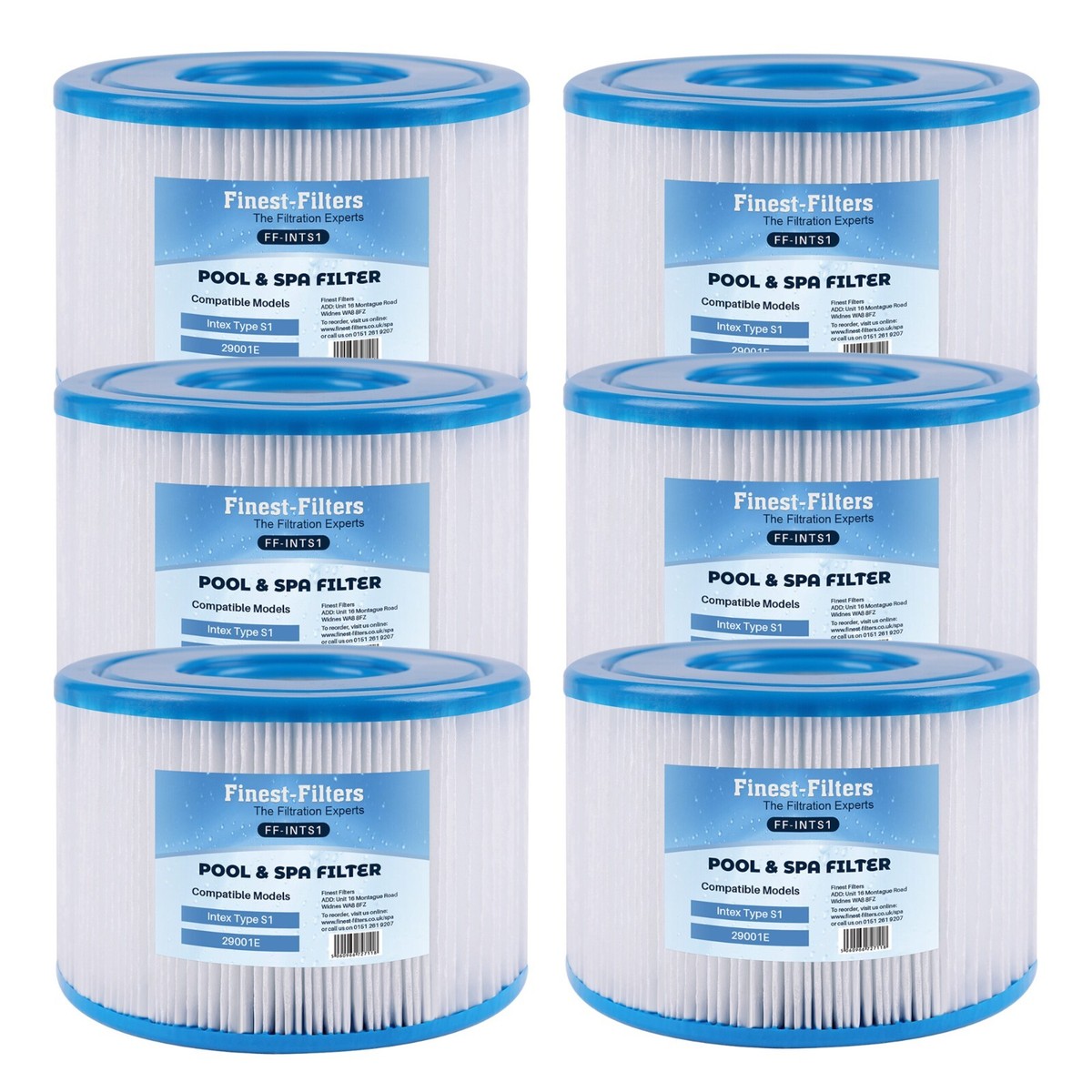 Pool Filters 5-PACK Intex 29011E PureSpa Type S1 Easy Set~Spa