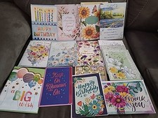 Lot of 14 Mixed Greeting Cards, Birthdays, Anniversary, Sympathy