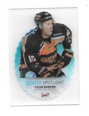 DEL Player Card - Tyler Haskins - Grizzlys Wolfsburg - Center Spotlight insert
