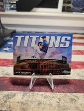 2023 Topps Chrome Baseball #CT-4 MAX SCHERZER Titans Silver HOLO Refractor 