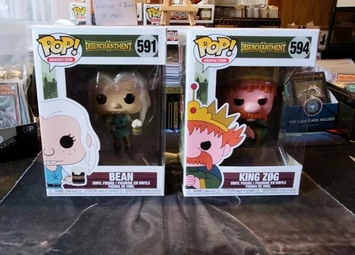 Funko Pop!  Disenchantment Bundle Bean  Vaulted 591 King Zog 594 2019 Animation