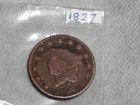Photo of a 1827-P Large Cent from an eBay listing that sold on Jul 16, 2026