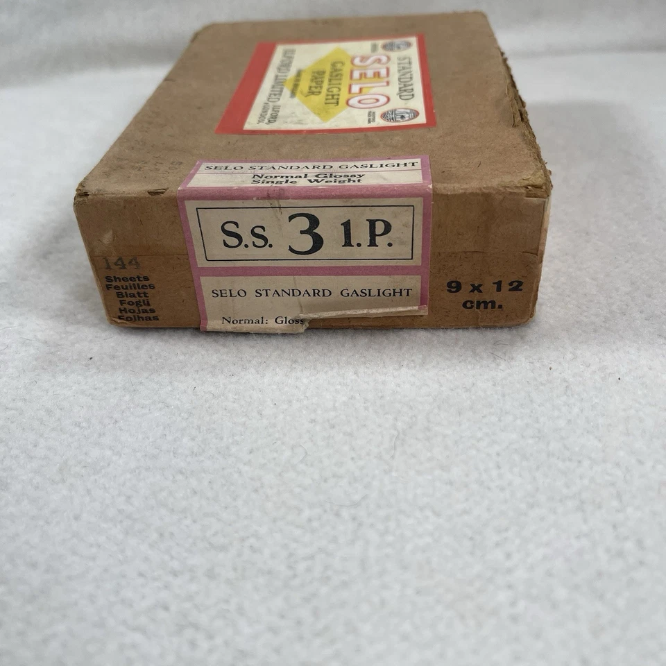 Caja De Colección De Papel Ilford Venta Estándar Gaslight Usado Londres Inglaterra Años 30’s Foto 3 de 4